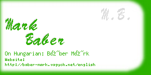 mark baber business card